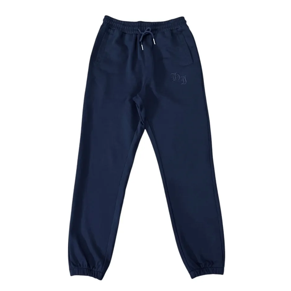 808ALLDAY Men's Premium Embroidered Black Joggers