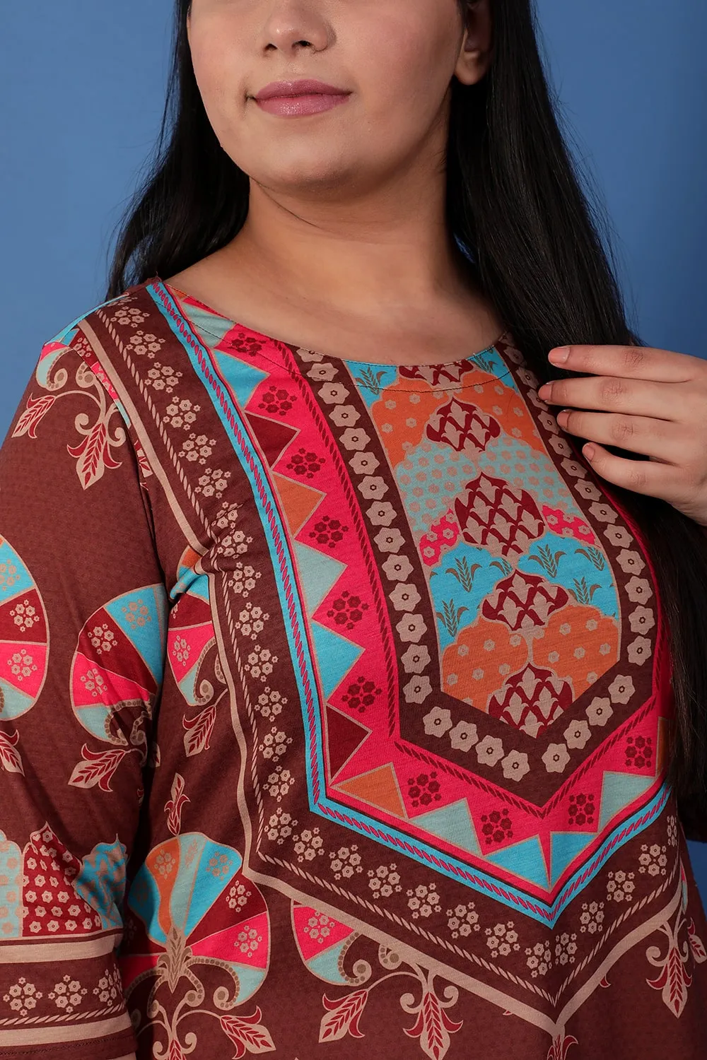 Brown Color Saga Ethnic Kurta