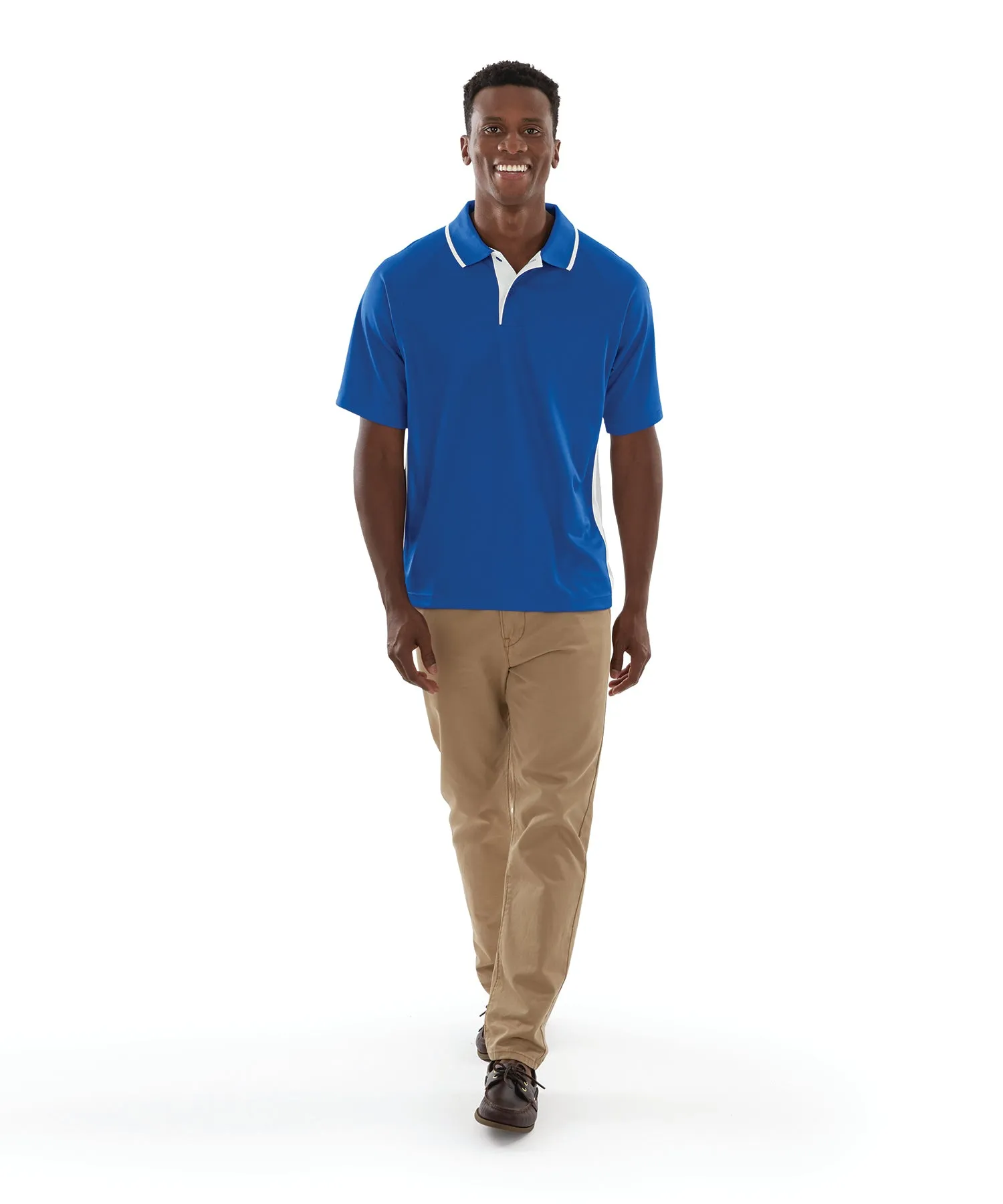 Charles River Men's Color Blocked Wicking Polo