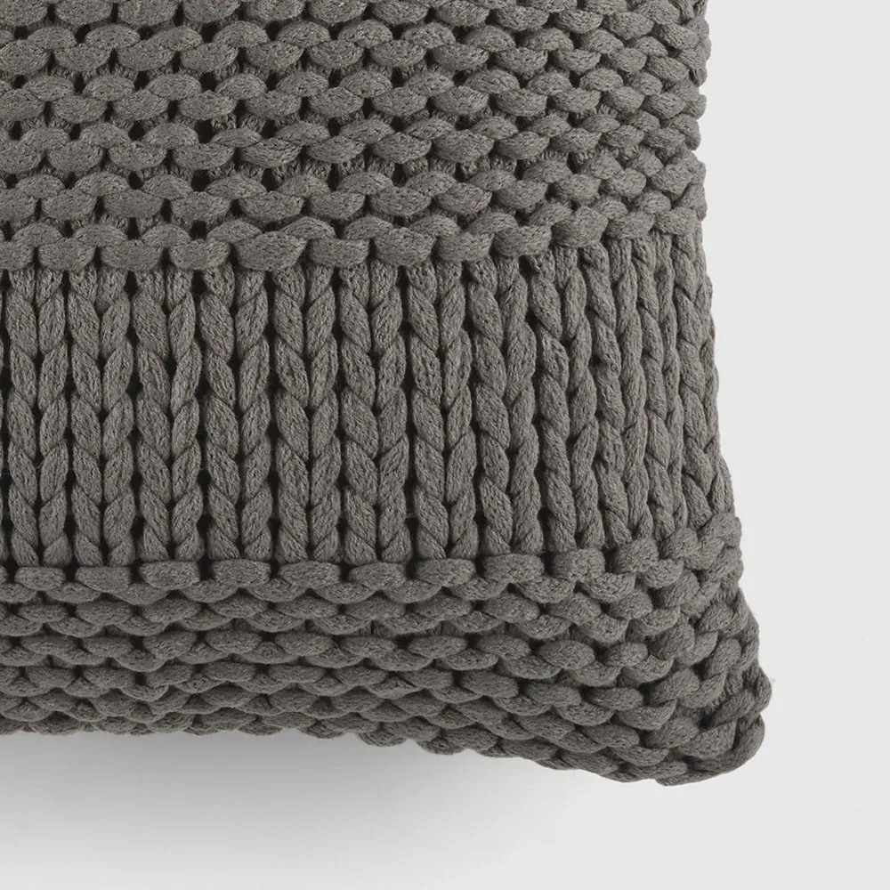 Chunky Knit Throw Pillow Cover and Insert