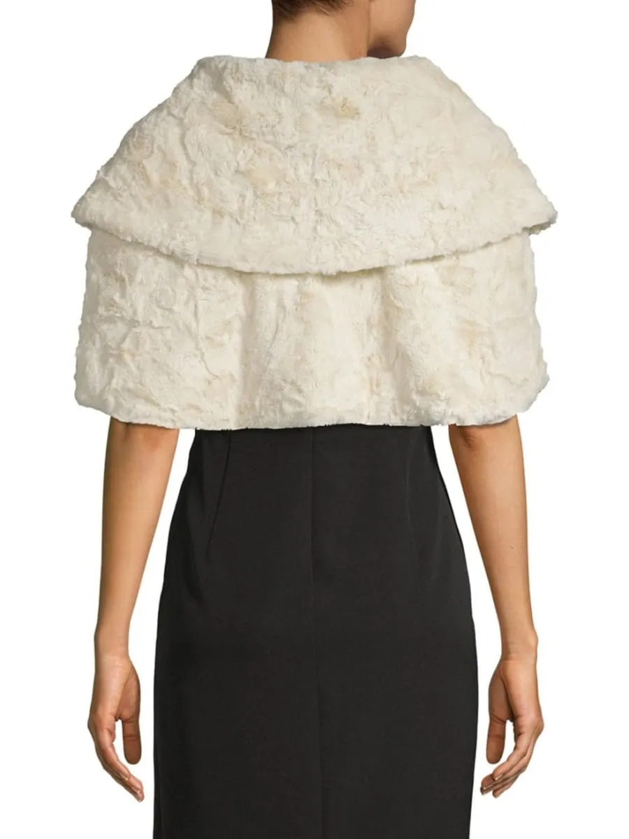 Eliza J Faux Fur Stole, sz S! Retails $119 