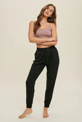Knit Drawstring Jogger-BLK
