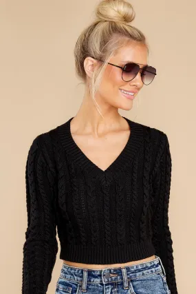 Making Me Blush Black Sweater