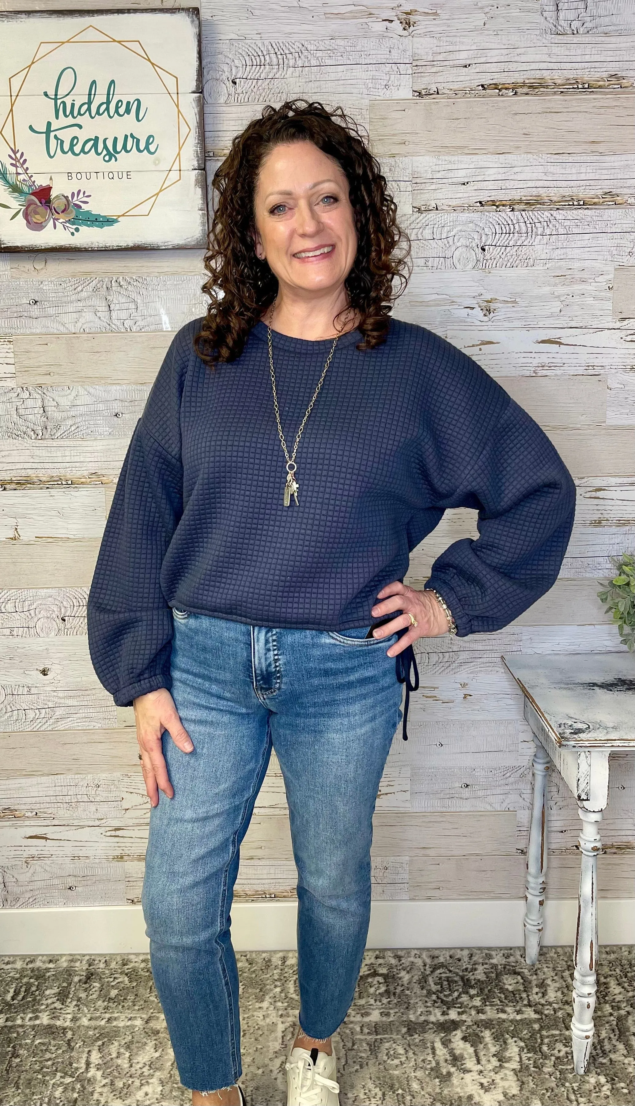 Pastime Textured Pullover