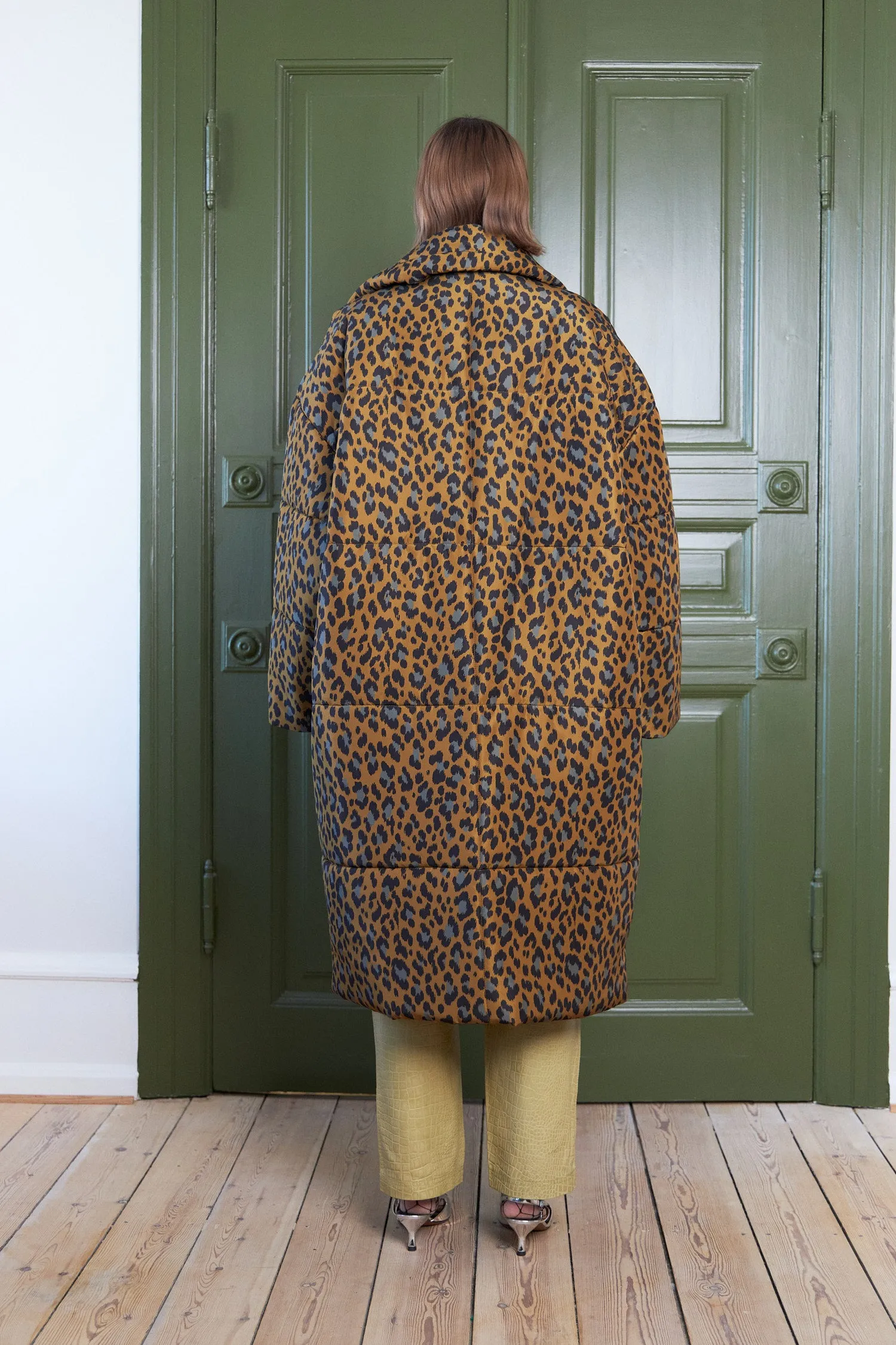 Quilted Midi coat - Leopard