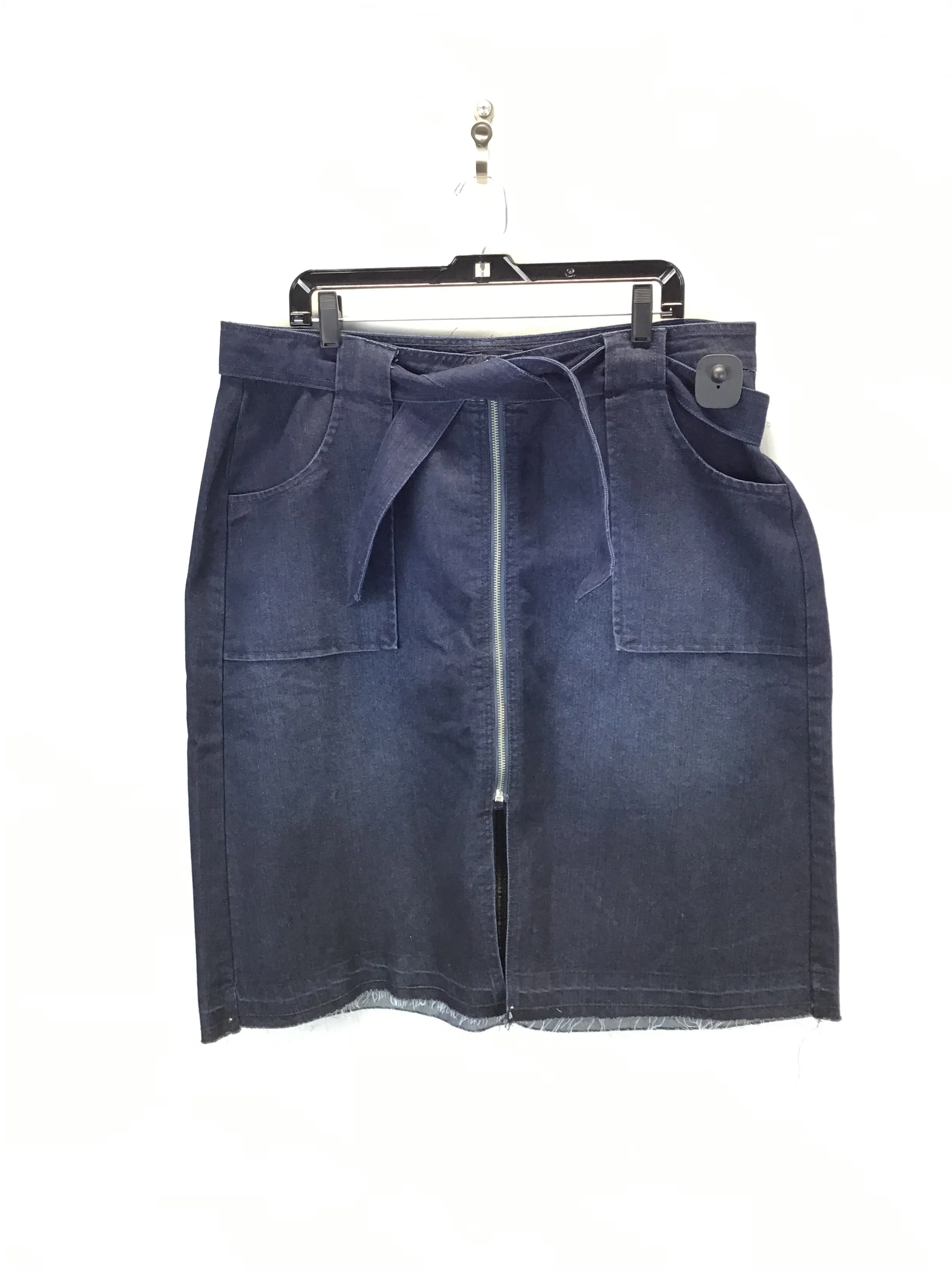 Skirt Midi By Ashley Stewart In Blue Denim, Size: 18
